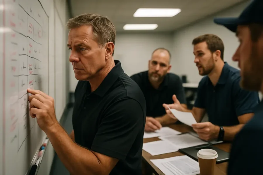 Fans review postseason roster rules on tablets before a baseball road trip