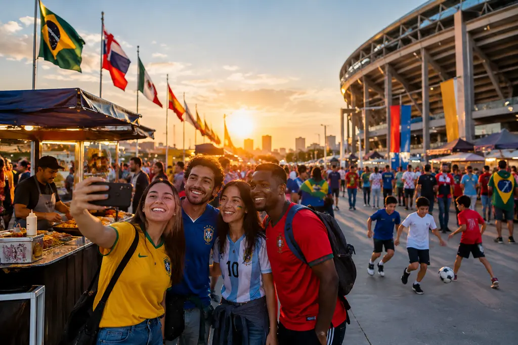 sports tourism spending analysis with fans near a city transit hub