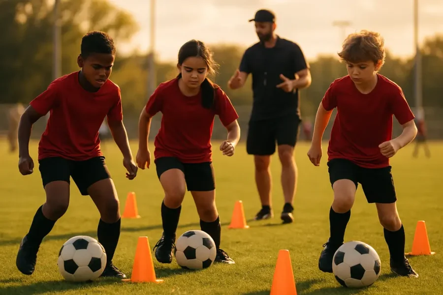 US Soccer Roster discussion with coaches reviewing player pathway charts on a training field